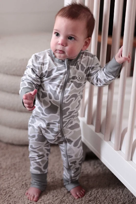 Baby Zip Up - White Camo