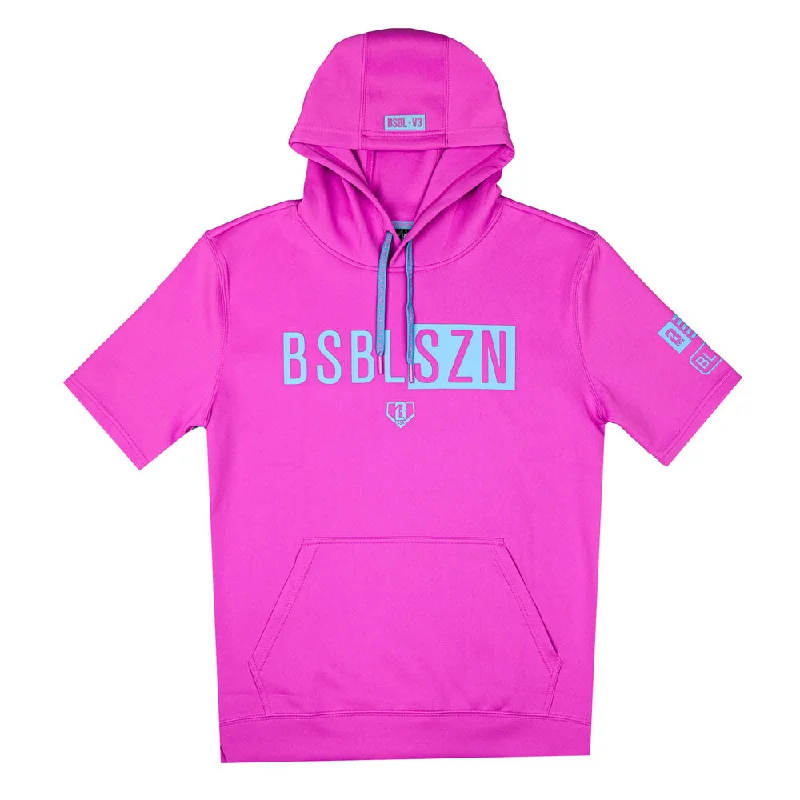 BSBL-SZN Short Sleeve Hoodie V3 - Cotton Candy Pink