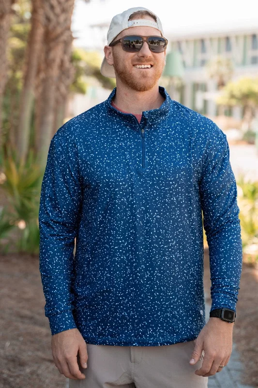 Performance Quarter Zip - Navy Speckled