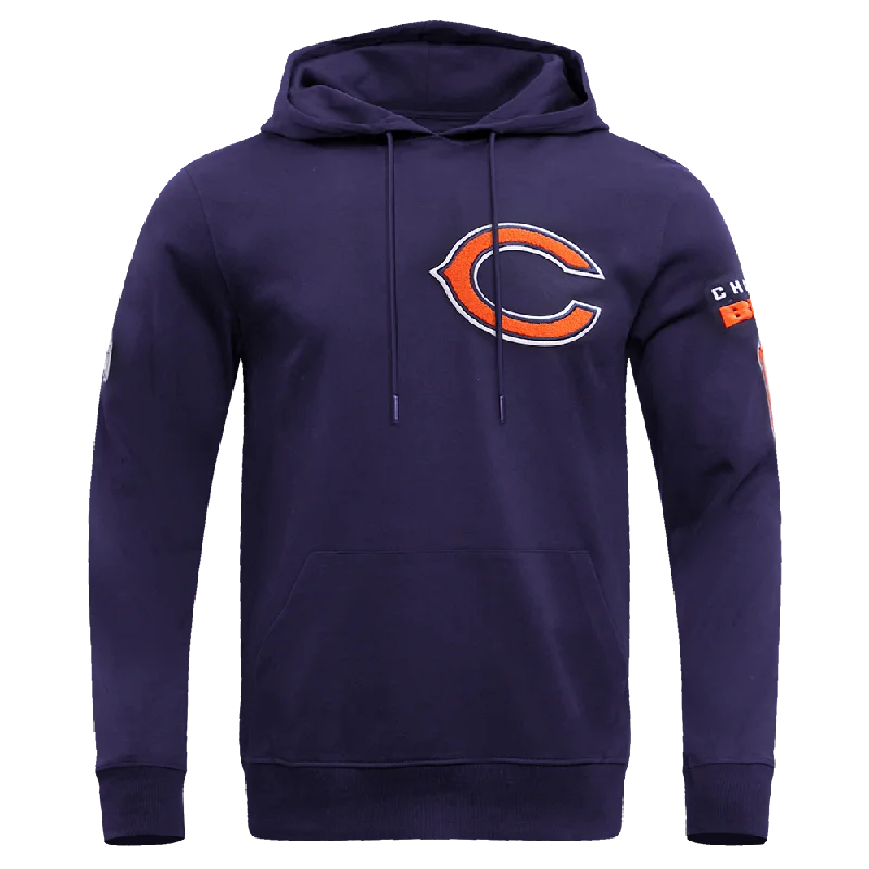 NFL CHICAGO BEARS CLASSIC CHENILLE MEN'S PO HOODIE (MIDNIGHT NAVY)