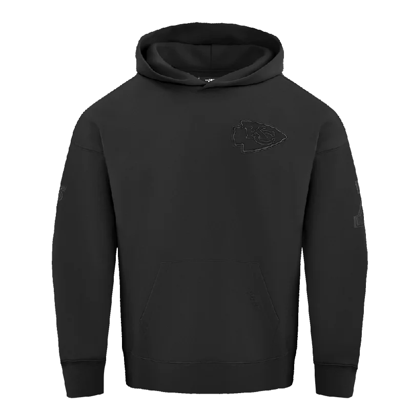 NFL KANSAS CITY CHIEFS NEUTRAL DROP SHOULDER MEN'S PO HOODIE (BLACK)