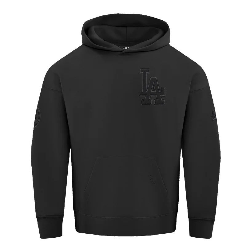 MLB LOS ANGELES DODGERS NEUTRAL DROP SHOULDER MEN'S PO HOODIE (BLACK)