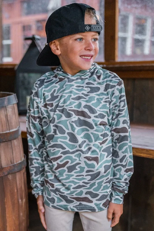 Youth Performance Hoodie - Retro Duck Camo