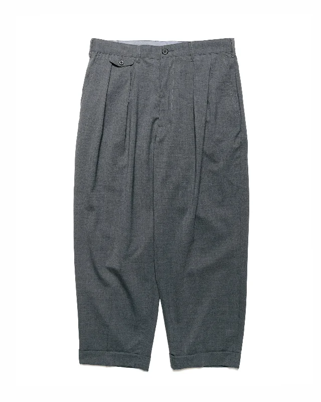 Beams Plus 2Pleats Wool Tropical Grey