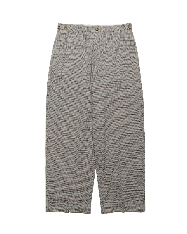 Beams Plus IVY Trousers Wide PE Plaid Beige