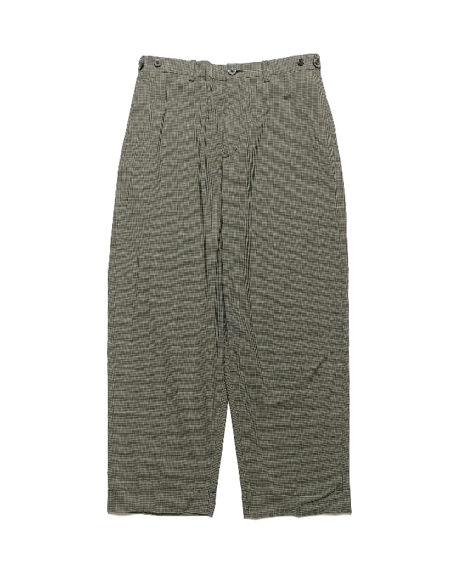 Beams Plus IVY Trousers Wide PE Plaid Olive