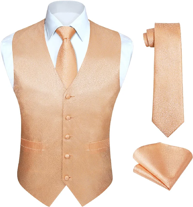 Floral 3pc Suit Vest Set - CHAMPAGNE/N1