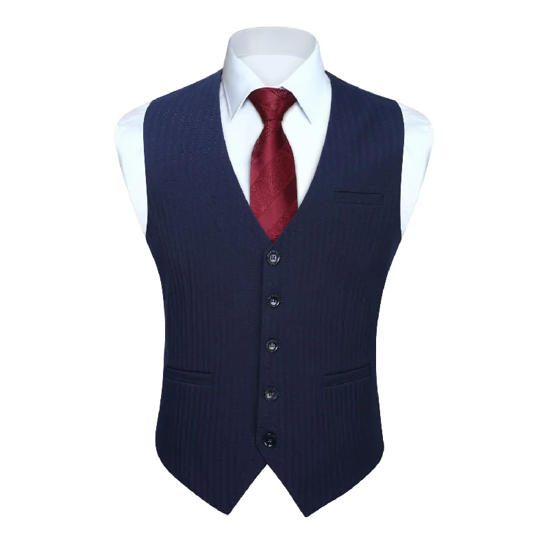 Formal Suit Vest - B2-NAVY BLUE