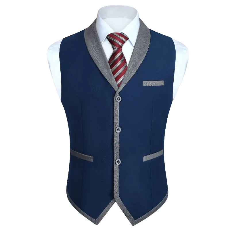 Formal Suit Vest - NAVY BLUE