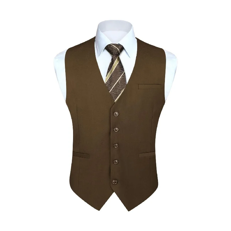 Formal Suit Vest - Z1 - BROWN-NEW1