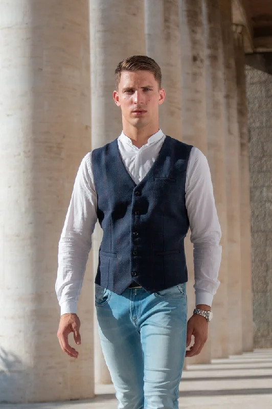 Men’s Slim Fit V-Neck Single Breasted Handkerchief Hem Waistcoat Vest Coat