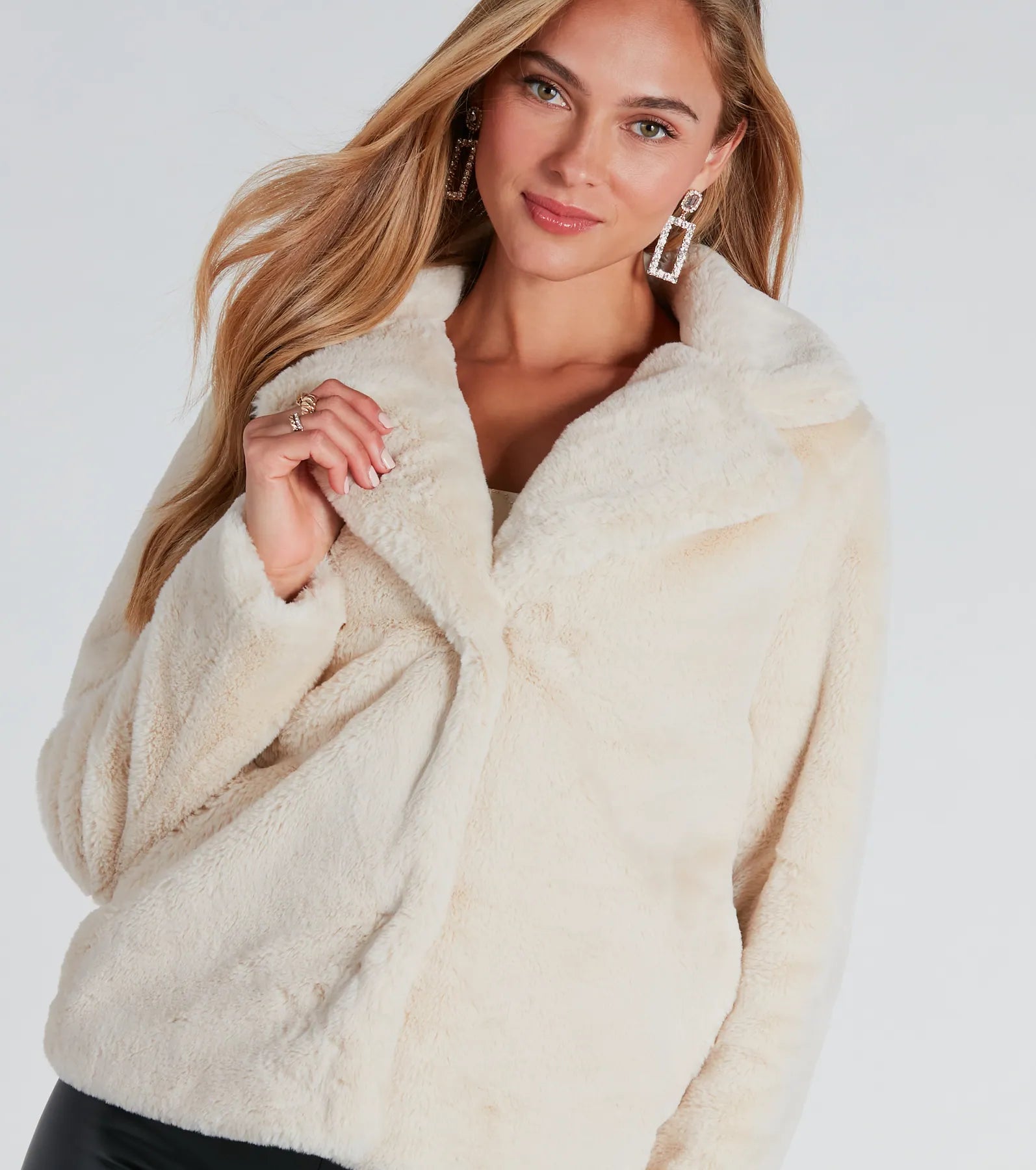 So Fur It Faux Fur Collared Jacket