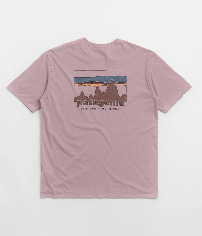 Patagonia 73 Skyline Organic T-Shirt - Stormy Mauve