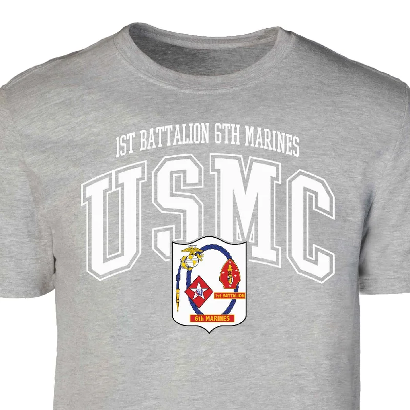 1st Battalion 6th Marines Arched Patch Graphic T-shirt