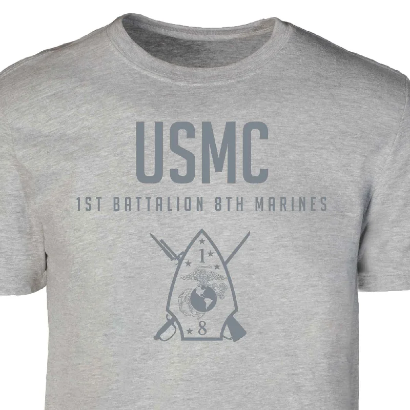 1st Battalion 8th Marines Tonal Patch Graphic T-shirt