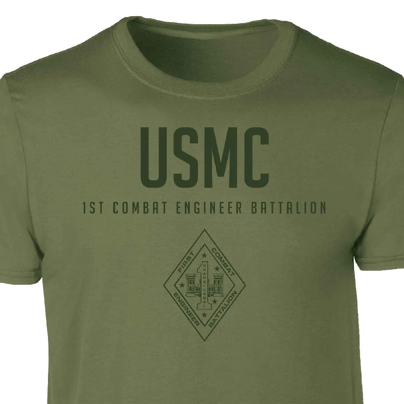 1st Combat Engineer Battalion Tonal Patch Graphic T-shirt