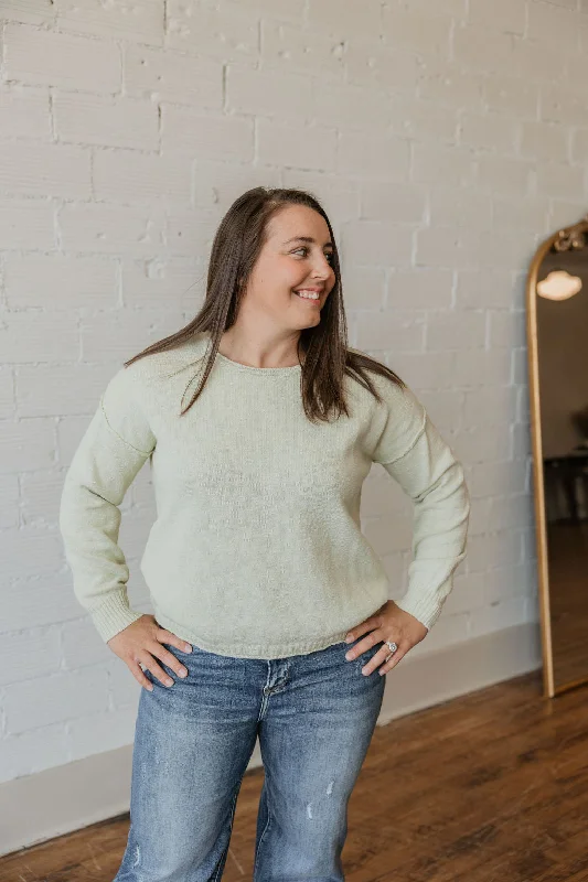 KELSEY SPROUT GREEN SWEATER