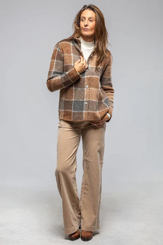 Fulvia Cashmere Plaid Shirt In Brown