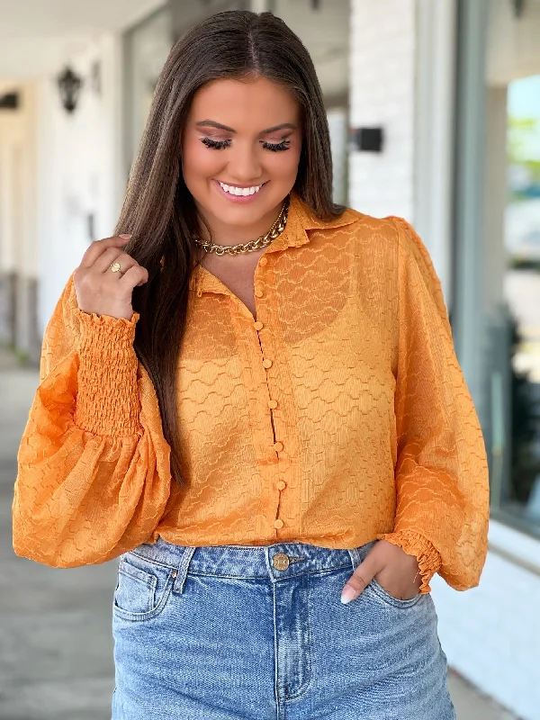 Melina Shirt- Orange- FINAL SALE