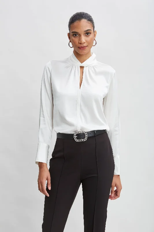 Silk Twist Neck Shirt