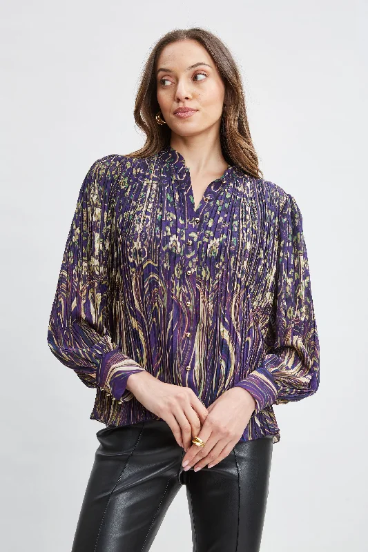 Paisley Micro Pleat Shirt