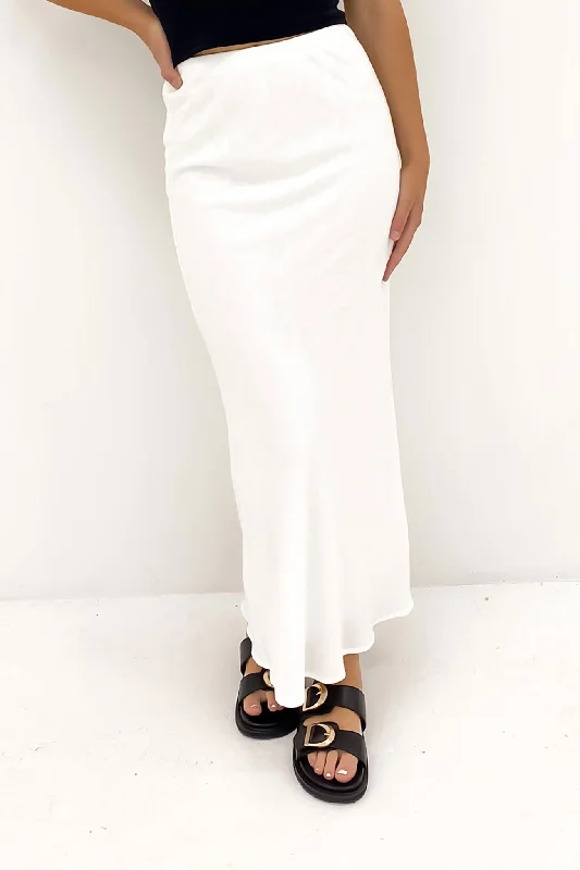 Leyla Maxi Skirt Vintage White