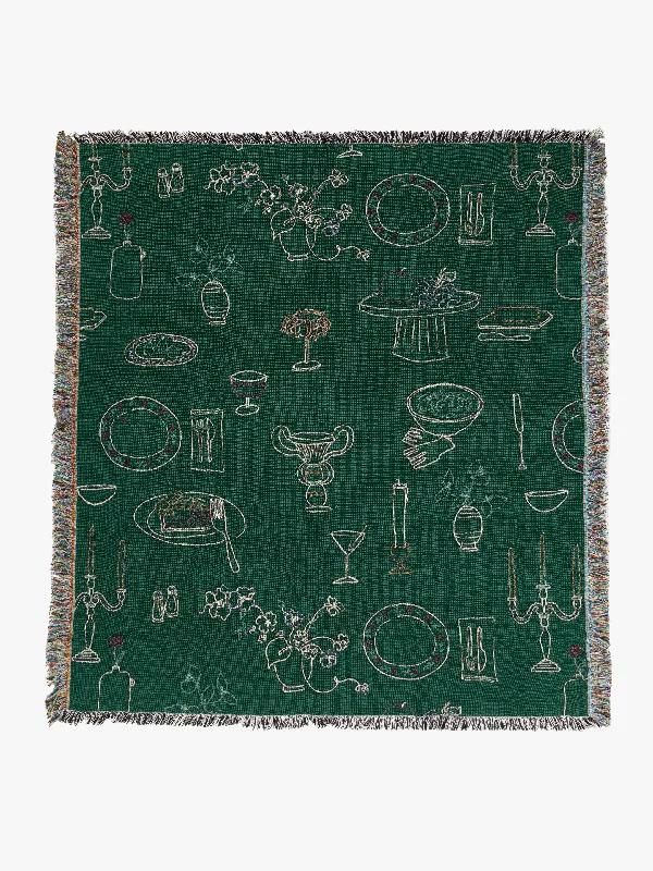 Archie Throw Blanket - Set The Table Forest