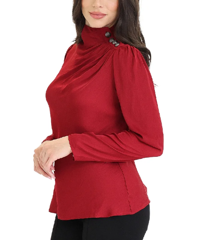 Mock Neck Blouse