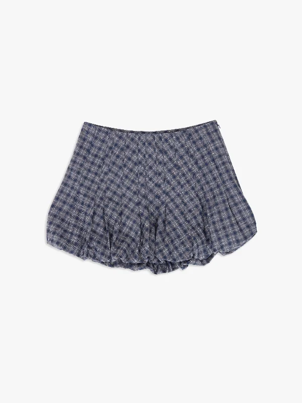 Tyler Bubble Skirt - Blue Plaid