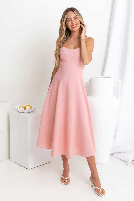 Ellidy Midi Dress - Pink