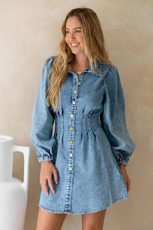 Farrah Denim Mini Dress